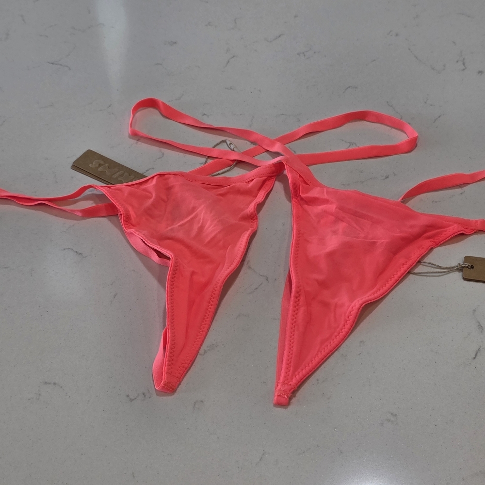 2pcs SKIMS FITS EVERYBODY MICRO THONG/2X/ NECTARINE/ NWT